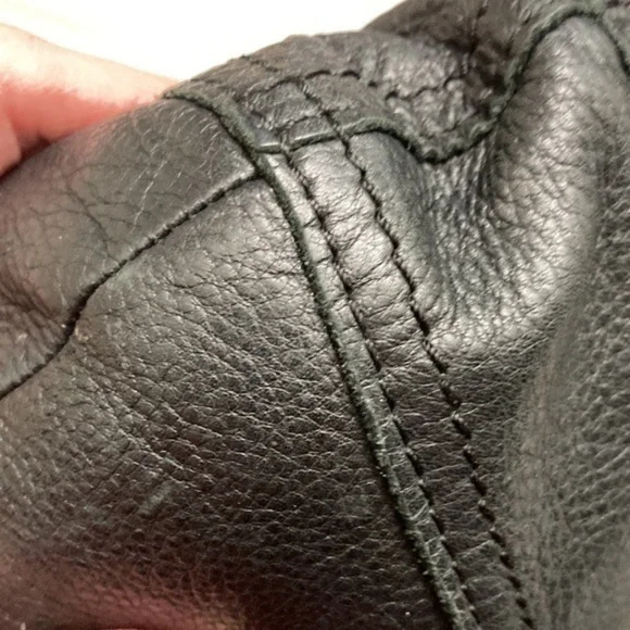 Lucky brand black leather hobo bag